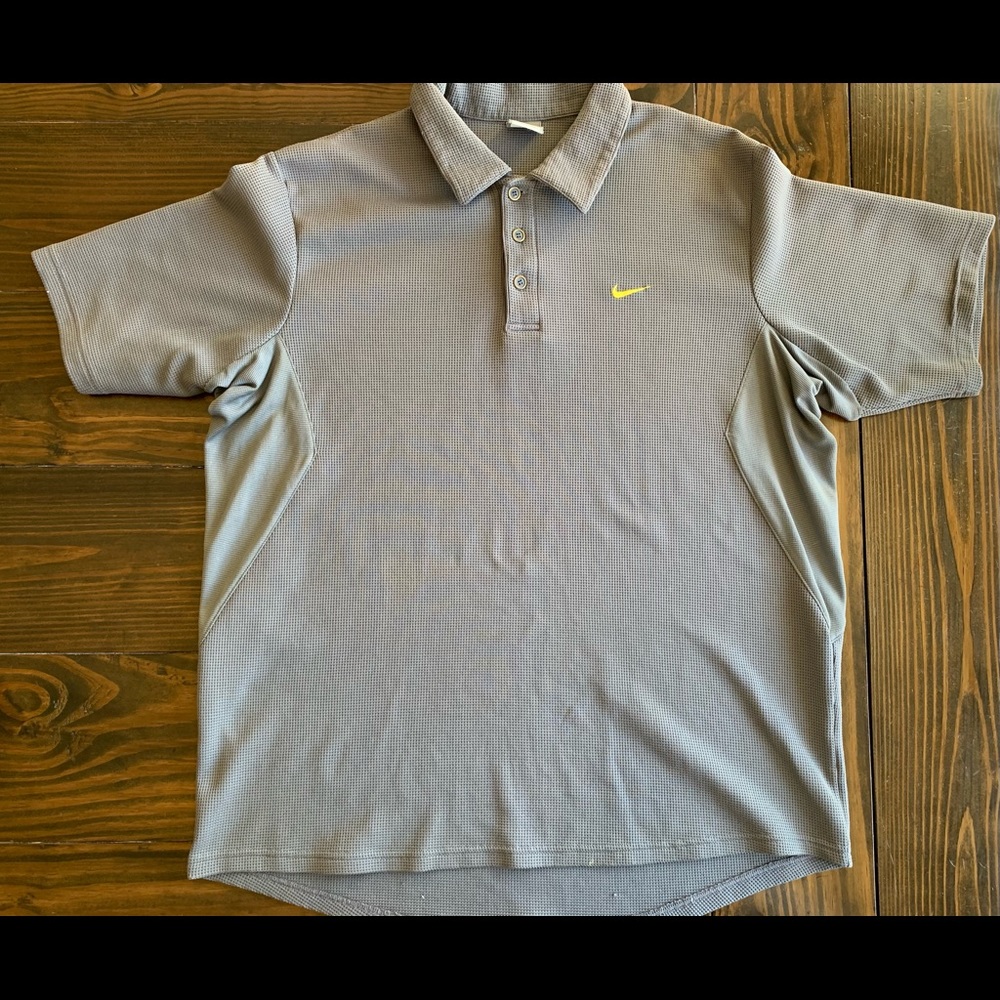 Nike Fit Dry Short Sleeve Polo Shirt, Gray, XL
